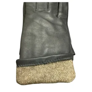 FOWNES BROTHERS Leather Gloves Charcoal Gray Cashmere Lined Medium NWT thumbnail 4