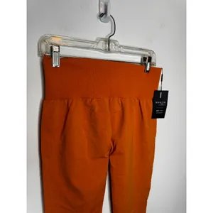 NVGTN Orange Contour Seamless Leggings & Crop Top Gym Set Workout Size XL New thumbnail 5