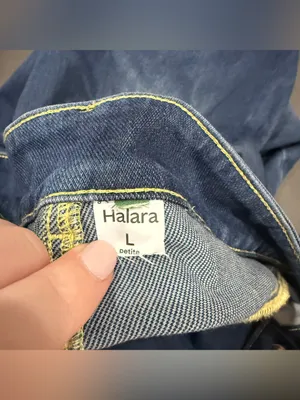 NWOT Halara Dark Wash Flex Asymmetric Low Rise Straight Leg Jeans thumbnail 8
