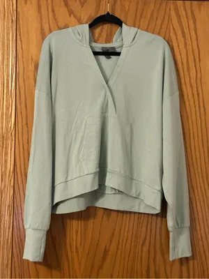 Sweaty Betty After Class Relaxed V-Neck Hoodie Sweatshirt - Size 12 thumbnail 2