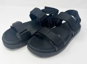 Aerie‎ Black Platform Chunky Strappy Sandals Womens Size 9 Hook Loop Casual thumbnail 1