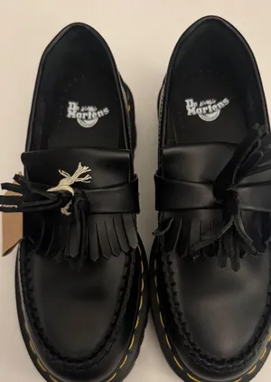 Dr. Martens Black Leather Tassel Loafers NEW WITHOUT BOX thumbnail 1