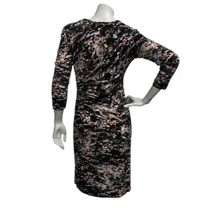Calvin Klein Dress Sz 2 Black Multicolor Paint Splatter Artsy Graphic‎ Casual thumbnail 6