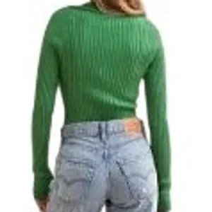 NWT Free People Intimately Ready For It Bodysuit Ribbed Knit Green Size Medium thumbnail 2