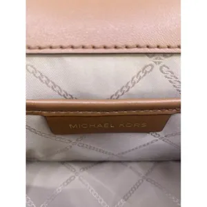 Michael Kors New Medium Logo Allover Brown Coated Canvas Cross Body Bag thumbnail 3