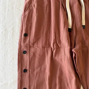 Women's Pull On Drawstring Waist Below Knee Wide Leg Capri Size L #260664 thumbnail 2