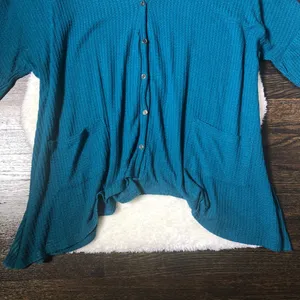 Maurice’s Plus Blue Knit Henley Top thumbnail 10