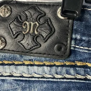 Miss Me Jeans Women Size 29W Low Rise Faded Signature Boot Cut Denim JS50108124 thumbnail 7