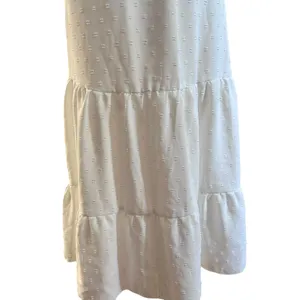 Crochet Midi Baby Doll Halter Dress Y2K Fairy White Shein Textured Tiered SZ SM thumbnail 5