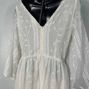 Sugar+Lips Off White Boho Lace Overlay Dress No Size EUC thumbnail 11