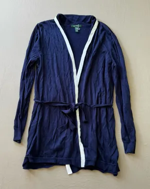 Vintage Ralph Lauren open-front wrap cardigan robe thumbnail 1