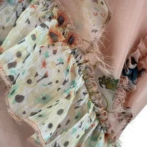 Free People Mixed Print Floral Sleeveless Tiered High Low Dress Size Small Fairy thumbnail 14