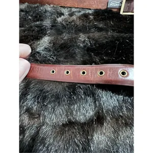Brighton brown leather and brass belt 42" L thumbnail 4