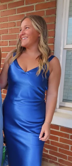 Lulus Blue Backless Slit Dress thumbnail 3