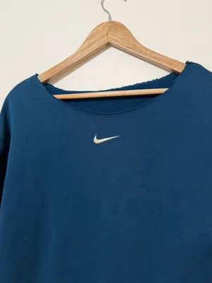 Nike Oversized Center Swoosh Sweatshirt Size XS Blue Phoenix thumbnail 2