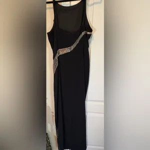 Source Unknown Vintage Stenay Black Beaded Evening Gown – Y2K Formal Dress Size 14 thumbnail 3