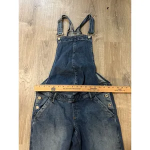 Gap Maternity Stretch Denim Jean Bib Overalls‎ Size S Pockets 27 inch Inseam thumbnail 6