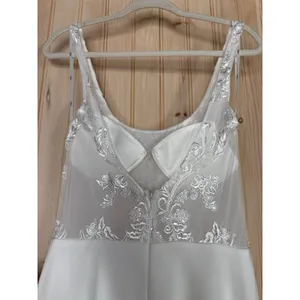 NWT Lulus Positively Romantic White Sheer Mesh Embroidered Maxi Dress Bridal S thumbnail 10