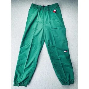 Vintage‎ Tommy Hilfiger Track Pants Green Baggy Windbreaker Logo Mens M NWT 90s thumbnail 2