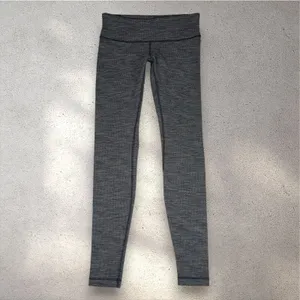 Lululemon Wunder Under Pant Women's 6 Coco Pique Black Low Rise Athleisure Yoga thumbnail 2