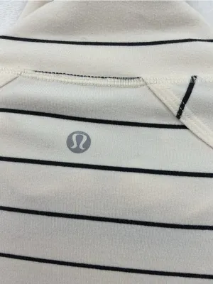 lululemon athletica Cream and Black Striped Zip Turtleneck Sweater 1064 thumbnail 6