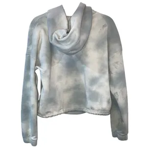 Abercrombie Soft A&F‎ Hoodie Medium Blue Tie Dye Cropped Sweatshirt Cozy thumbnail 3