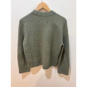 Abercrombie & Fitch XS Sage Green Wool Blend Crewneck Sweater Long Sleeve Ribbed thumbnail 3