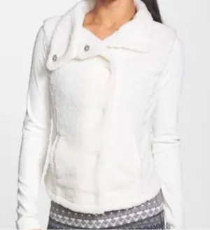 Alo Yoga Fleece Solstice Jacket in Natural White thumbnail 1