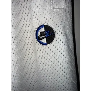 Womens L Nike Sportswear Basketball Jersey Pants Mesh White‎ Skater Y2K Wide Leg thumbnail 4