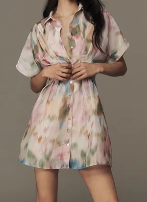 Anthropologie The Tobie Mini Shirt Dress thumbnail 1