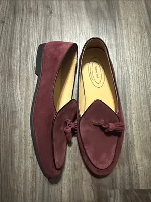 Journey West, Women's Tassel Loafers in Deep Wine Suede. thumbnail 7