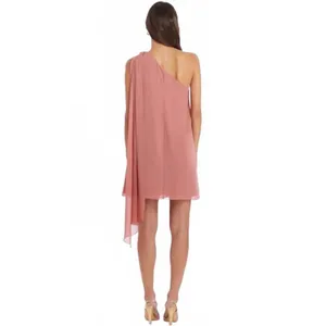 New!‎ Amanda Uprichard Elisa Dress Small Sienna Chiffon Draped Mini Cocktail thumbnail 2