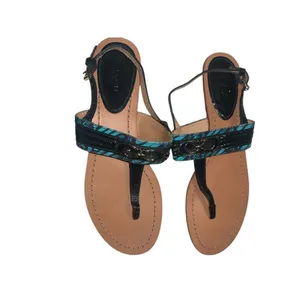✨Coach Ladies Sammy Turquoise Blue Zebra Ankle Strap Sz 9 Sandals✨ thumbnail 8