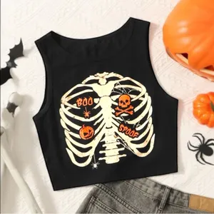 Halloween Cropped Tank Top• Small•SHEIN• Cotton• thumbnail 3