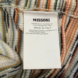 Missoni Womens Wool Striped Pullover Sweater Size S Italian Luxury Designer thumbnail 8