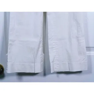 Theory Womens Cotton Wide Leg Trouser Pants Size 0 White Old Money Quiet Luxury thumbnail 10