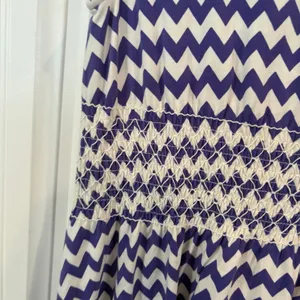 Kate Spade Blue And‎ White Chevron Dress XS thumbnail 5
