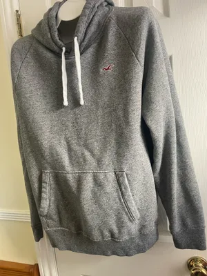 Hollister Men’s Hoodie Grey XL thumbnail 4