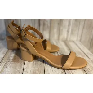 J. Jill‎ Ariane Taupe Leather Open Toe Block Heel Sandals Size 8 thumbnail 4