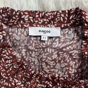SUNCOO Paris Cesaria Dress Rust Floral Tiered Ruffle Mini Size T1 S thumbnail 6