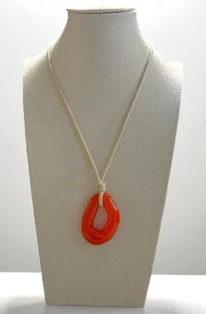 Free People Summertime Cord Choker in Red NWT Bohemian Rare HTF Necklace thumbnail 1