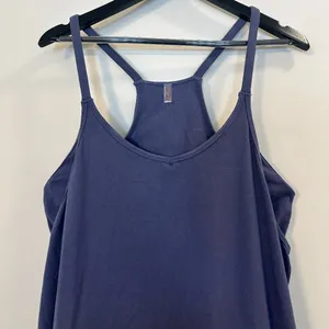 FREE PEOPLE Movement Hot Shot Mini Dress in Blue Indigo Size Large thumbnail 5