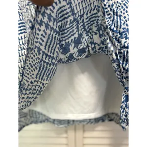 MB Design Mini Skirt Lined Size L‎ Marathon Elastic/Tie Blue/White Aztec NWT thumbnail 2