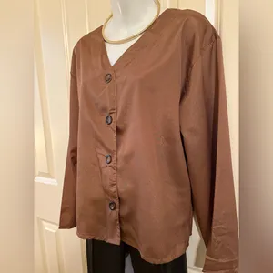 Brown Satin Button thumbnail 3