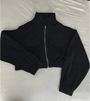 Cropped Black Corduroy Boutique Jacket thumbnail 1