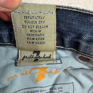 7 For All Mankind 27 Jeans Flare Low Rise Boho Retro Distressed Medium Blue Wash thumbnail 13