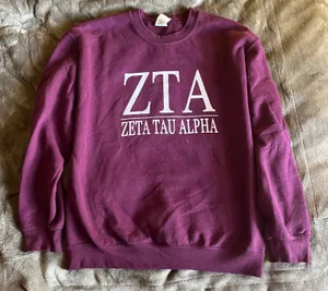 Gildan Zeta Tau Alpha Maroon Sweatshirt thumbnail 2