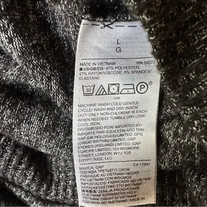 Gap Softspun Crop Hoodie Women’s Size Large Black Marl thumbnail 6