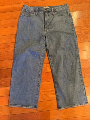 Madewell The Perfect Vintage Wide‑Leg Crop Jeans Size 32 thumbnail 2