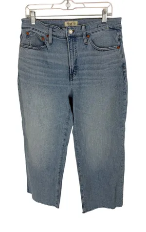 Madewell the Perfect vintage wide leg crop jean size 30 light wash thumbnail 1